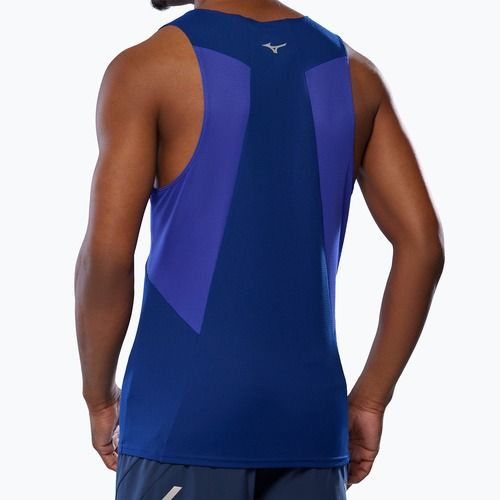 Canotta da corsa uomo Mizuno DryAeroFlow Tank reflexblue