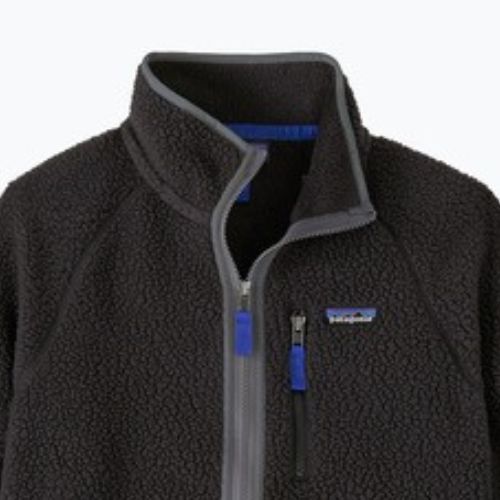 Felpa da trekking uomo Patagonia Retro Pile nera con forge grey