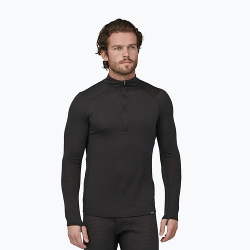 Felpa uomo Patagonia Cap Thermal Weight Zip Neck nero