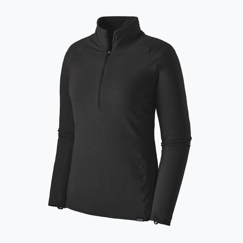Felpa donna Patagonia Cap Thermal Weight Zip Neck nero