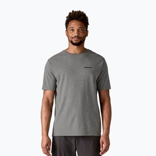 Maglietta Fitz Roy Icon Responsibili-Tee gravel heather da uomo di Patagonia