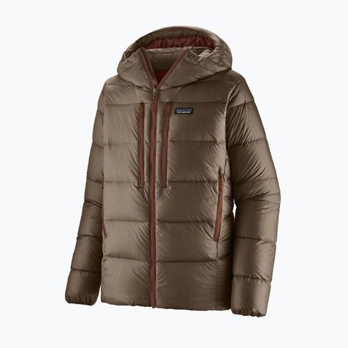 Uomo Patagonia Fitz Roy Down Hoody giacca marrone marlow