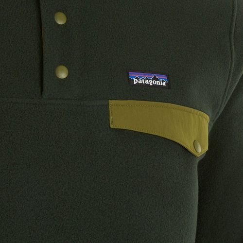 Felpa da trekking Patagonia da uomo LW Synch Snap-T P / O verde antico