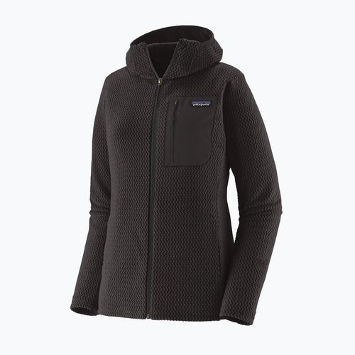 Felpa con cappuccio in pile R1 Air Full-Zip da donna, nero