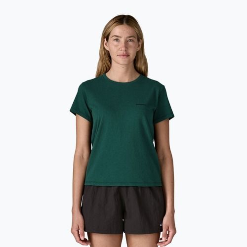 Patagonia P-6 Logo Responsabili-Tee donna verde cascata