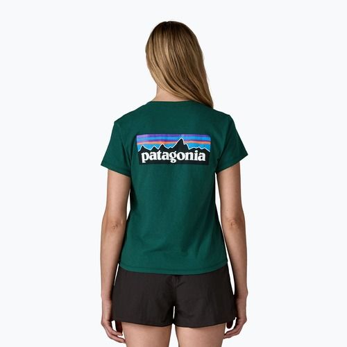 Patagonia P-6 Logo Responsabili-Tee donna verde cascata
