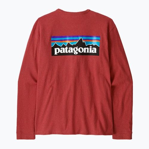 Felpa da donna Patagonia P-6 Logo Responsibili-Tee rosso