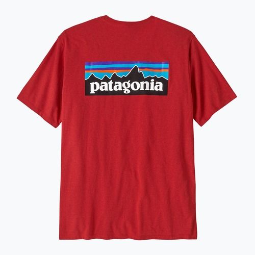 Patagonia P-6 Logo Responsabili-Tee da uomo rosso amanita