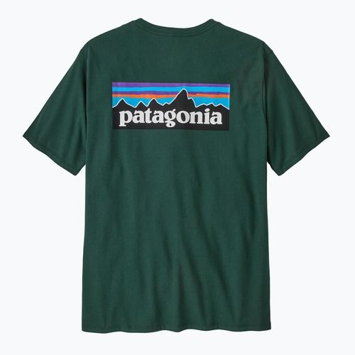Camicia da uomo Patagonia P-6 Logo Responsabili-Tee verde cascata