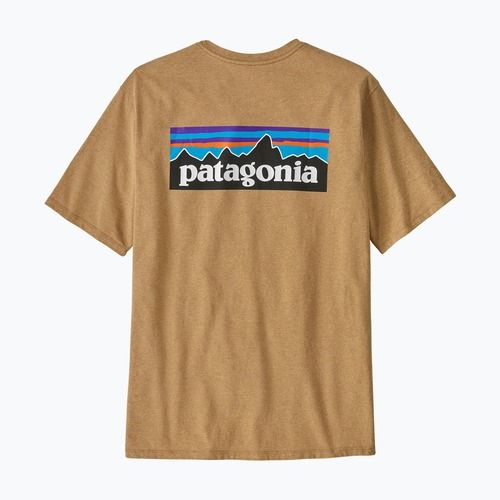 Maglietta Patagonia P-6 Logo Responsibili-Tee uomo oro talpa