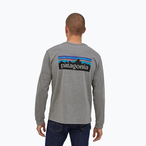Patagonia P-6 Logo Responsibili gravel heather longsleeve da uomo