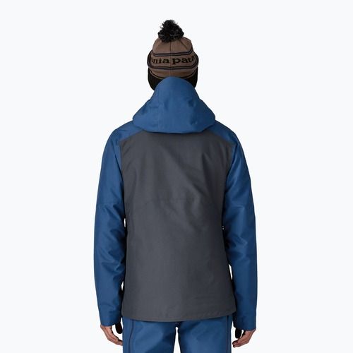 Patagonia Giacca da pioggia isolata Powder Town da uomo smolder blue w / clement blue