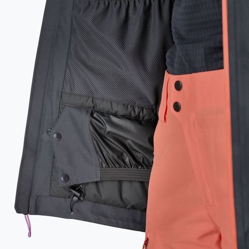 Giacca da pioggia isolata Patagonia Powder Town smolder blue w / orange peel da donna