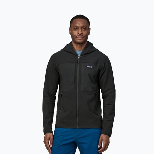 Giacca softshell da uomo Patagonia R2 TechFace Hoody nero