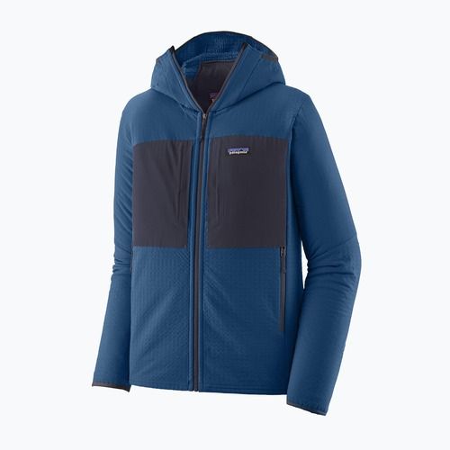 Giacca softshell da uomo Patagonia R2 TechFace Hoody blu chiaro