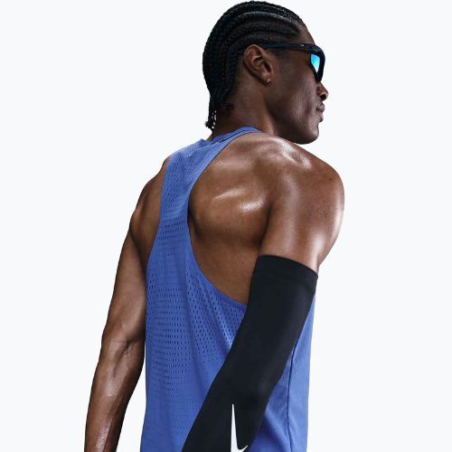 Maglietta da corsa Nike AeroSwift Dri-Fit ADV uomo blu cometa / nero