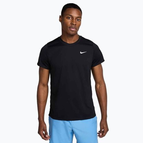 Maglietta da tennis uomo Nike Court Dri-Fit Victory nera/bianca