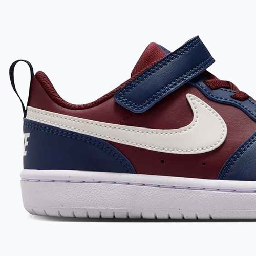 Nike Court Borough Low scarpe da bambino Recraft dark team red/soft pearl/midnight navy