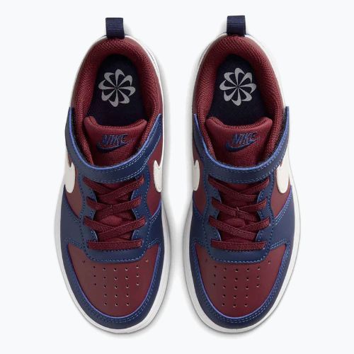 Nike Court Borough Low scarpe da bambino Recraft dark team red/soft pearl/midnight navy