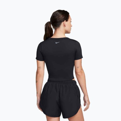Maglietta da allenamento da donna Nike One Fitted Dri-Fit Cropped Top nero