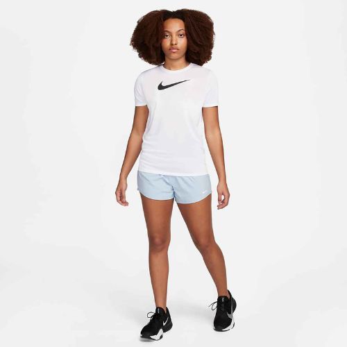 Maglietta da allenamento Nike Dri-Fit bianca/nera da donna