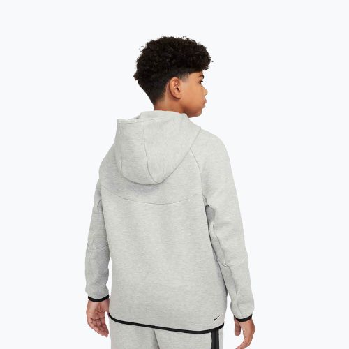 Felpa Nike Sportswear Tech Fleece Full-Zip da bambino grigio scuro heather/nero/nero