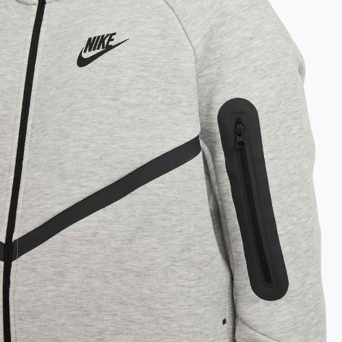 Felpa Nike Sportswear Tech Fleece Full-Zip da bambino grigio scuro heather/nero/nero