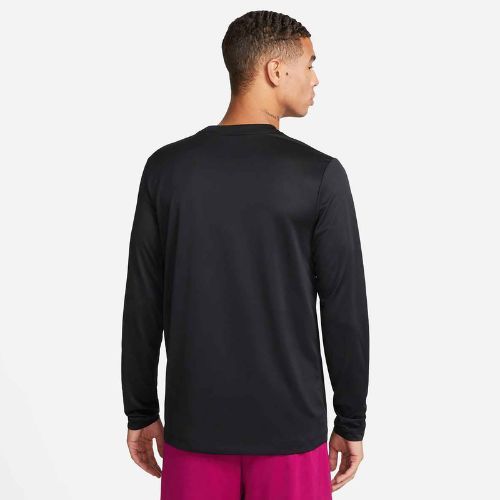 Uomo Nike Dri-FIT Legend manica lunga da allenamento nero/argento opaco