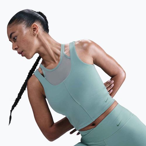 Canotta Nike One Fitted Dri-Fit Cropped cannon/bicoastal da donna per l'allenamento