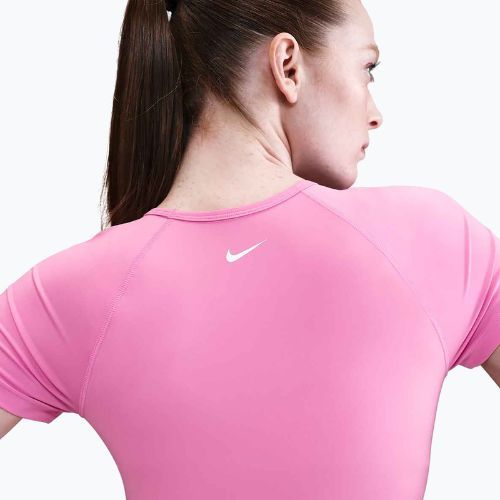 Nike Pro Dri-Fit Graphic Cropped giocoso top da allenamento rosa/spugna rosa/bianco da donna