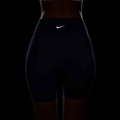 Pantaloncini Nike One a vita alta 8" Biker da donna, midnight navy