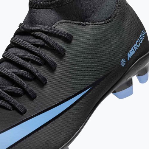 Scarpe da calcio per bambini Nike Mercurial Superfly 10 Club FG/MG nero/blu ghiaccio