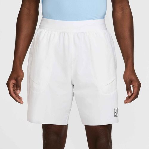Pantaloncini da tennis Nike Court Dri-Fit Advantage 8" da uomo, bianco/nero