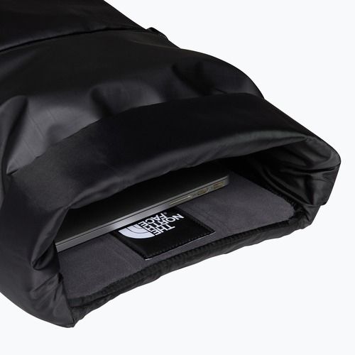 Zaino urbano da uomo The North Face Base Camp Voyager Rolltop 25 l nero/grigio asfalto