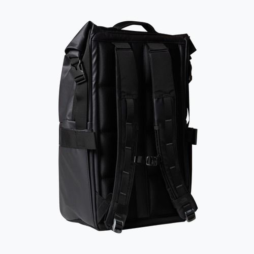 Zaino urbano da uomo The North Face Base Camp Voyager Rolltop 25 l nero/grigio asfalto