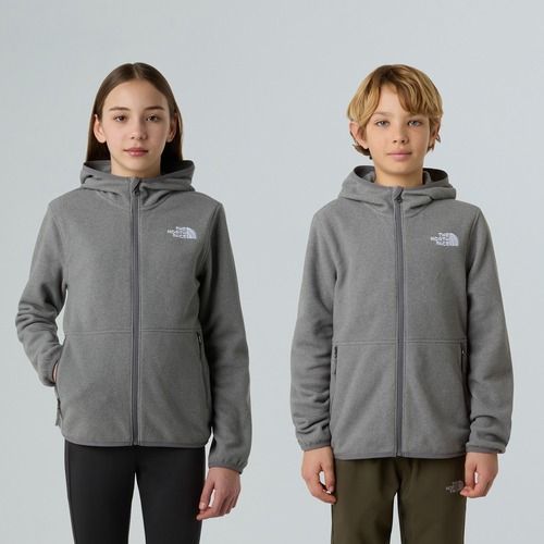 Giacca in pile per ragazzi The North Face Teen Glacier Full Zip Hoodie mid grey heather