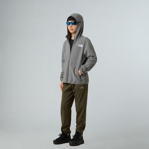 Giacca in pile per ragazzi The North Face Teen Glacier Full Zip Hoodie mid grey heather