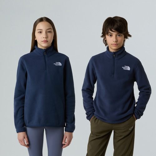 Felpa in pile per bambini The North Face Teen Glacier 1/4 Zip summit navy