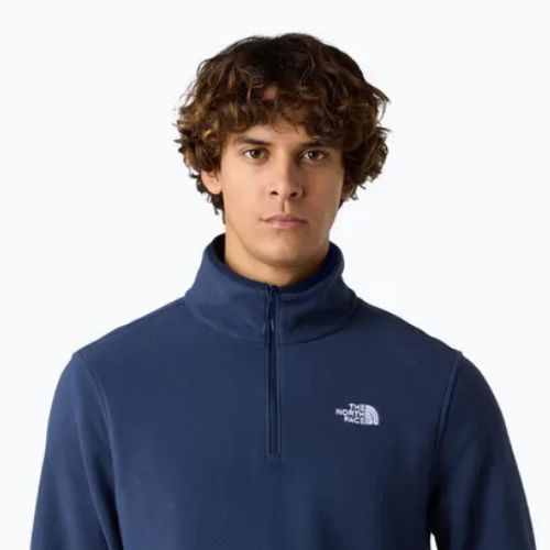 Felpa in pile da uomo The North Face Glacier Fleece 1/4 Zip summit navy