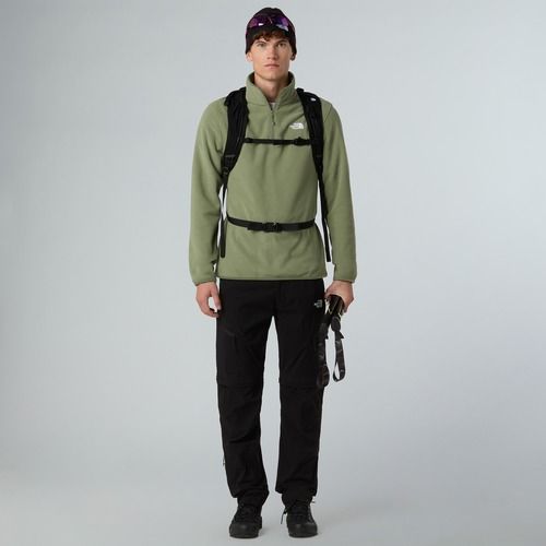 Felpa in pile da uomo The North Face Glacier Fleece 1/4 Zip spalla in nebbia