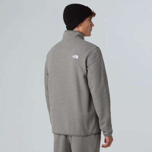 Felpa in pile da uomo The North Face Glacier Fleece 1/4 Zip grigio erica medio