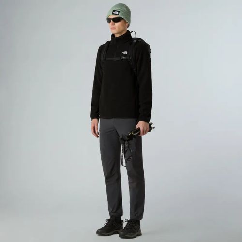 Felpa in pile da uomo The North Face Glacier Fleece 1/4 Zip nero