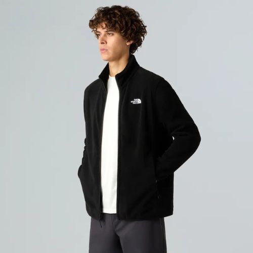 Felpa in pile da uomo The North Face Glacier Fleece nero