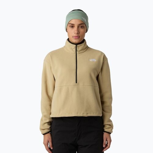 Felpa donna The North Face Glacier Fleece 1/2 Zip Short khaki stone