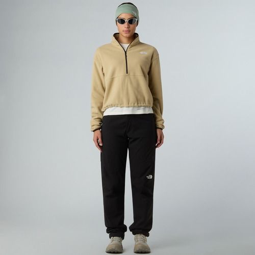 Felpa donna The North Face Glacier Fleece 1/2 Zip Short khaki stone