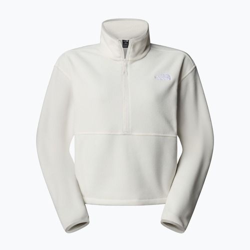 Felpa donna The North Face Glacier Fleece 1/2 Zip Short white dune