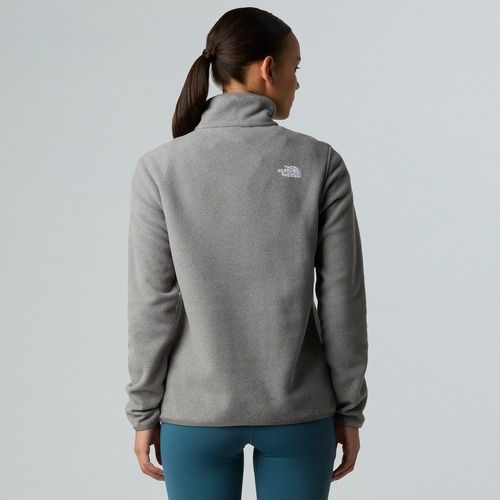 Felpa in pile da donna The North Face Glacier Fleece 1/4 Zip mid grey heather