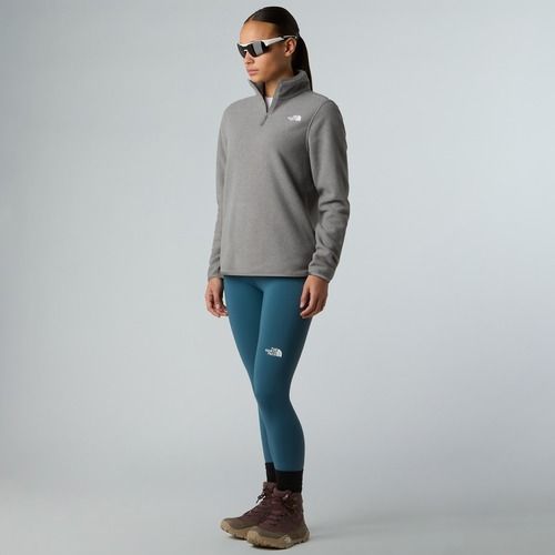 Felpa in pile da donna The North Face Glacier Fleece 1/4 Zip mid grey heather
