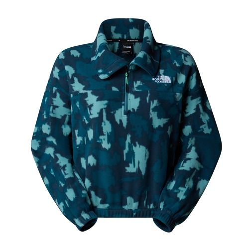 Felpa donna The North Face Mountain Athletics Fleece 1/4 Zip Print deep cypress painted