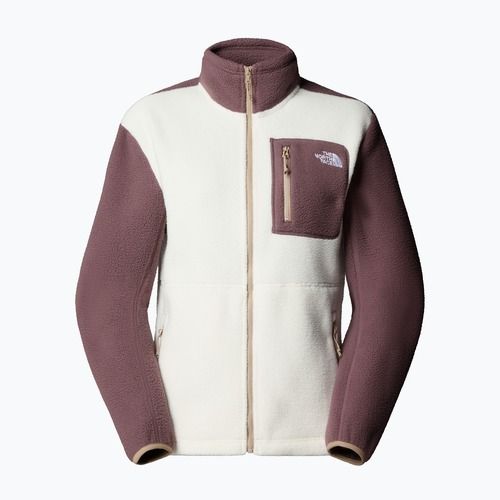 Felpa in pile da donna The North Face Yumiori Full Zip bianco dune/tawny quarzo